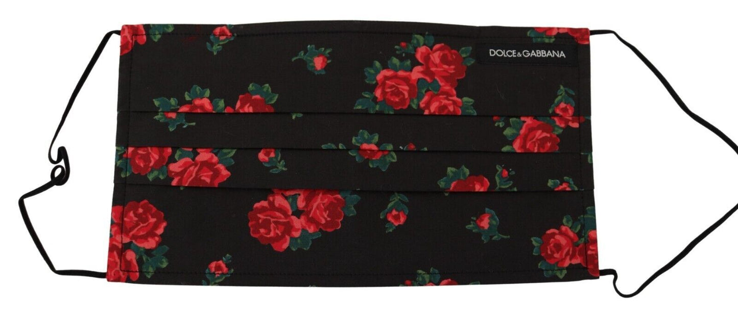 Dolce & Gabbana Elegant Floral Cotton Pleated Face Mask - KALAJ