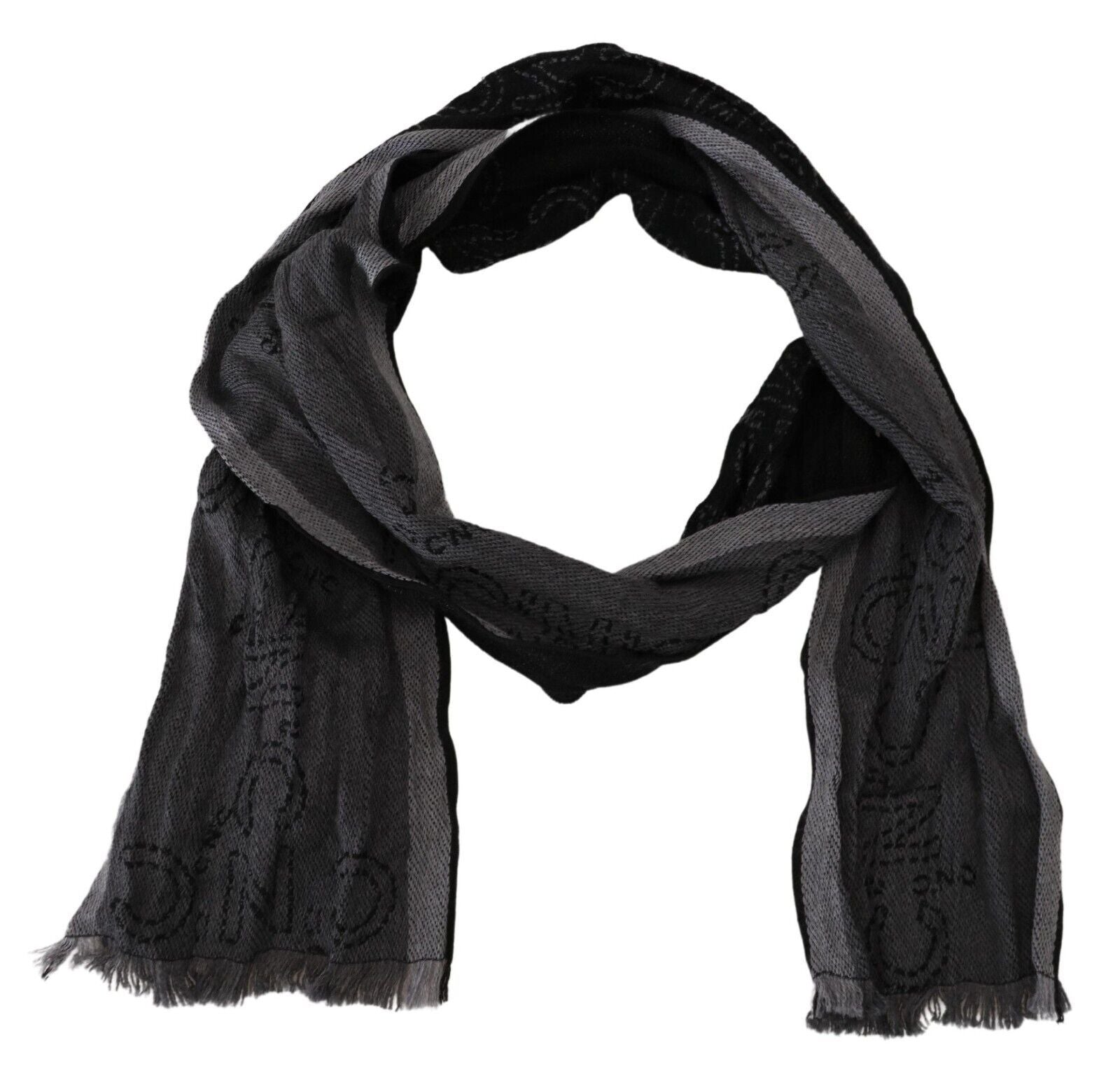 Costume National Elegant Italian Wool Men's Scarf Wrap - KALAJ