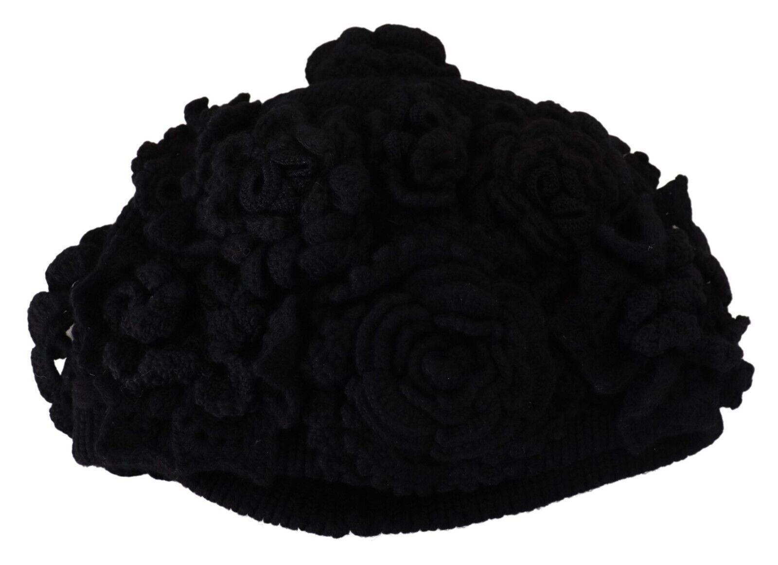 Dolce & Gabbana Elegant Black Virgin Wool Beanie Hat - KALAJ