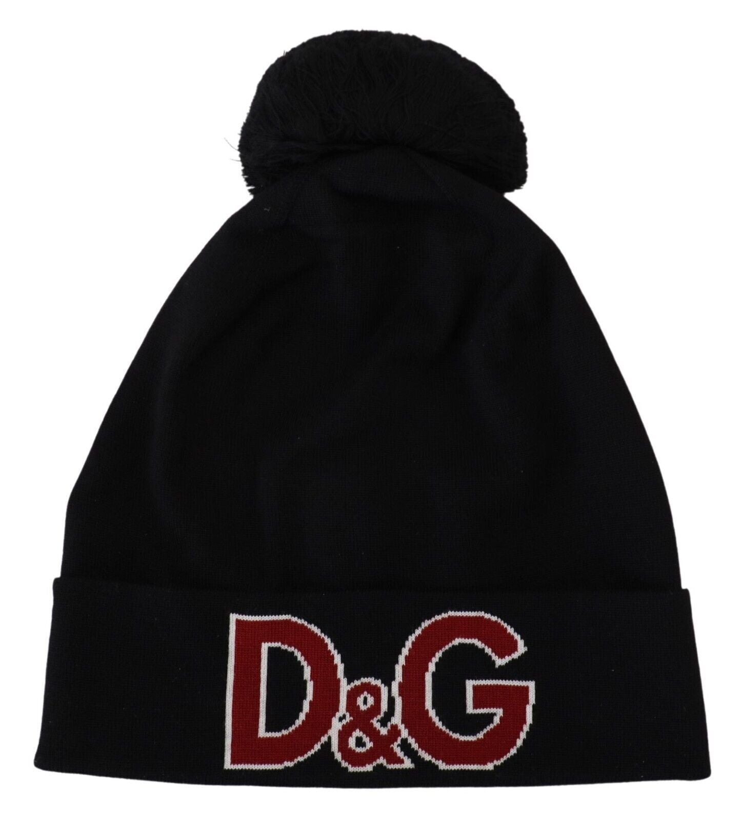 Dolce & Gabbana Elegant Black Virgin Wool Beanie - KALAJ