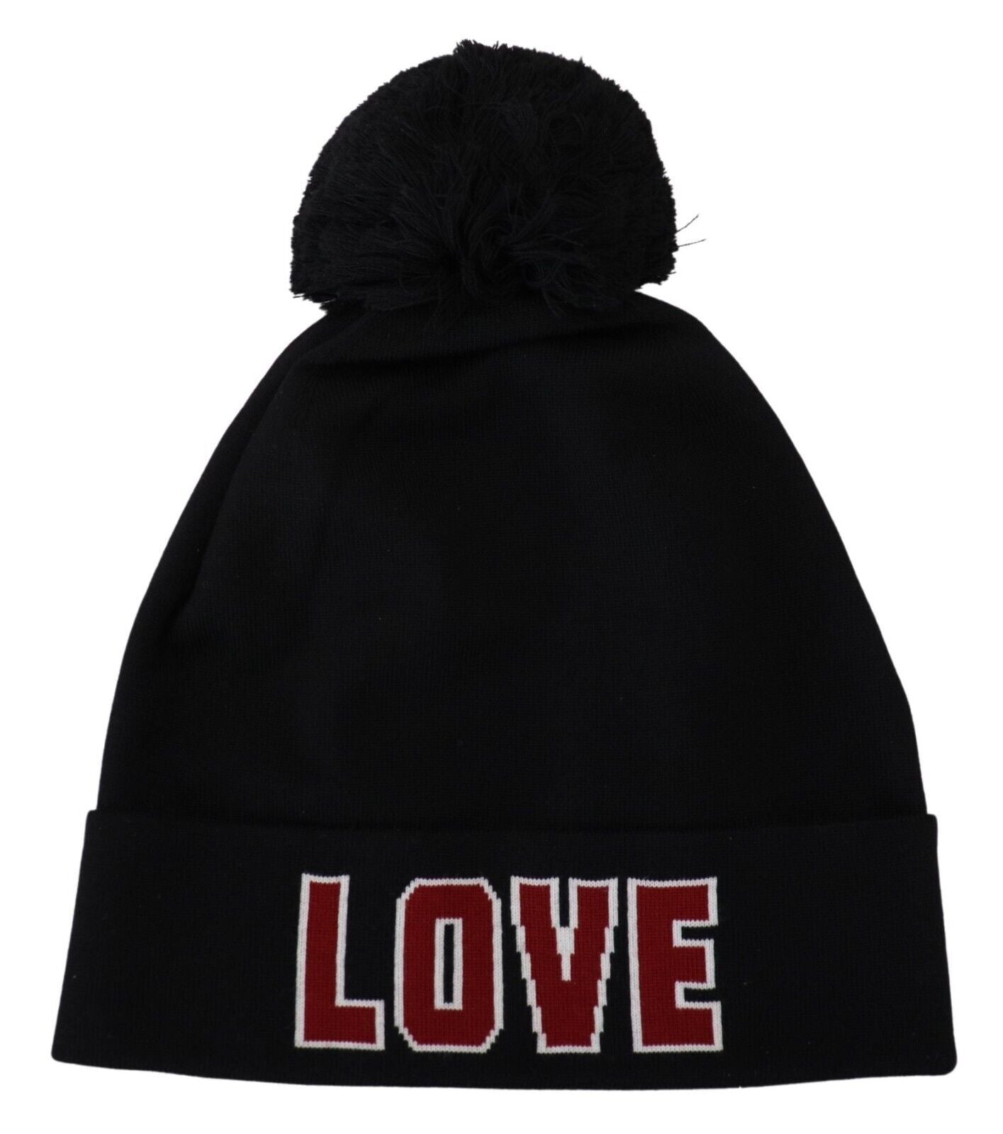 Dolce & Gabbana Elegant Black Virgin Wool Beanie - KALAJ