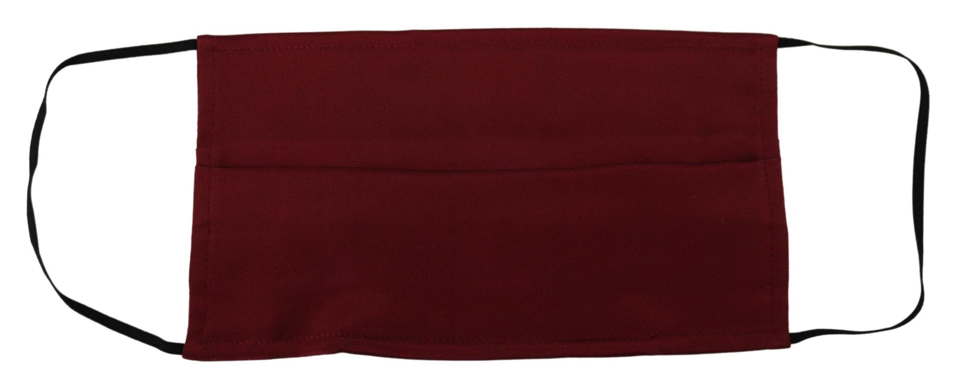 Dolce & Gabbana Elegant Silk Pleated Maroon Face Mask - KALAJ