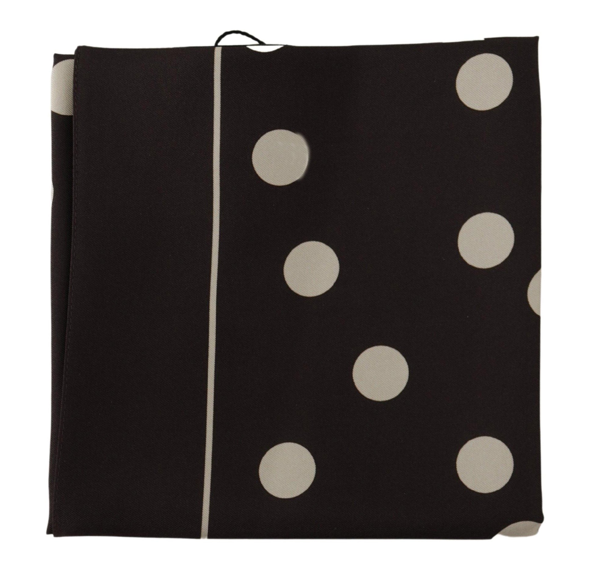 Dolce & Gabbana Elegant Silk Polka Dot Men's Scarf - KALAJ