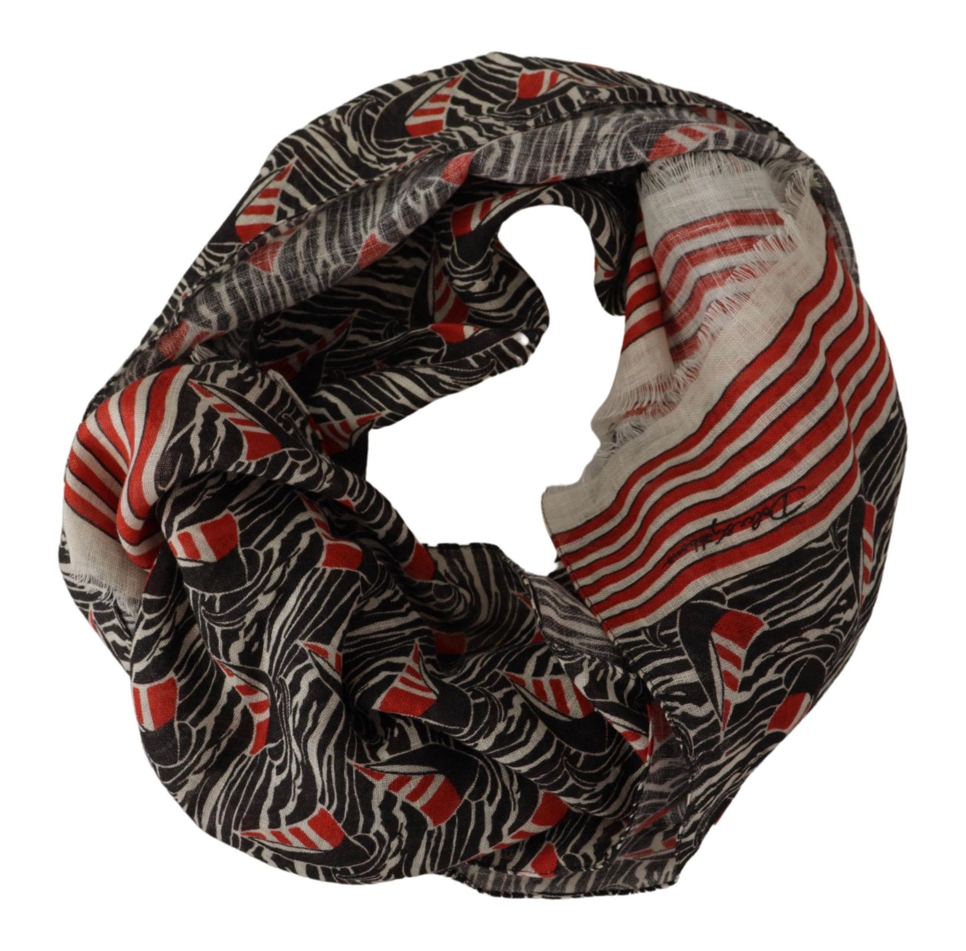 Dolce & Gabbana Elegant Striped Linen Men's Scarf - KALAJ