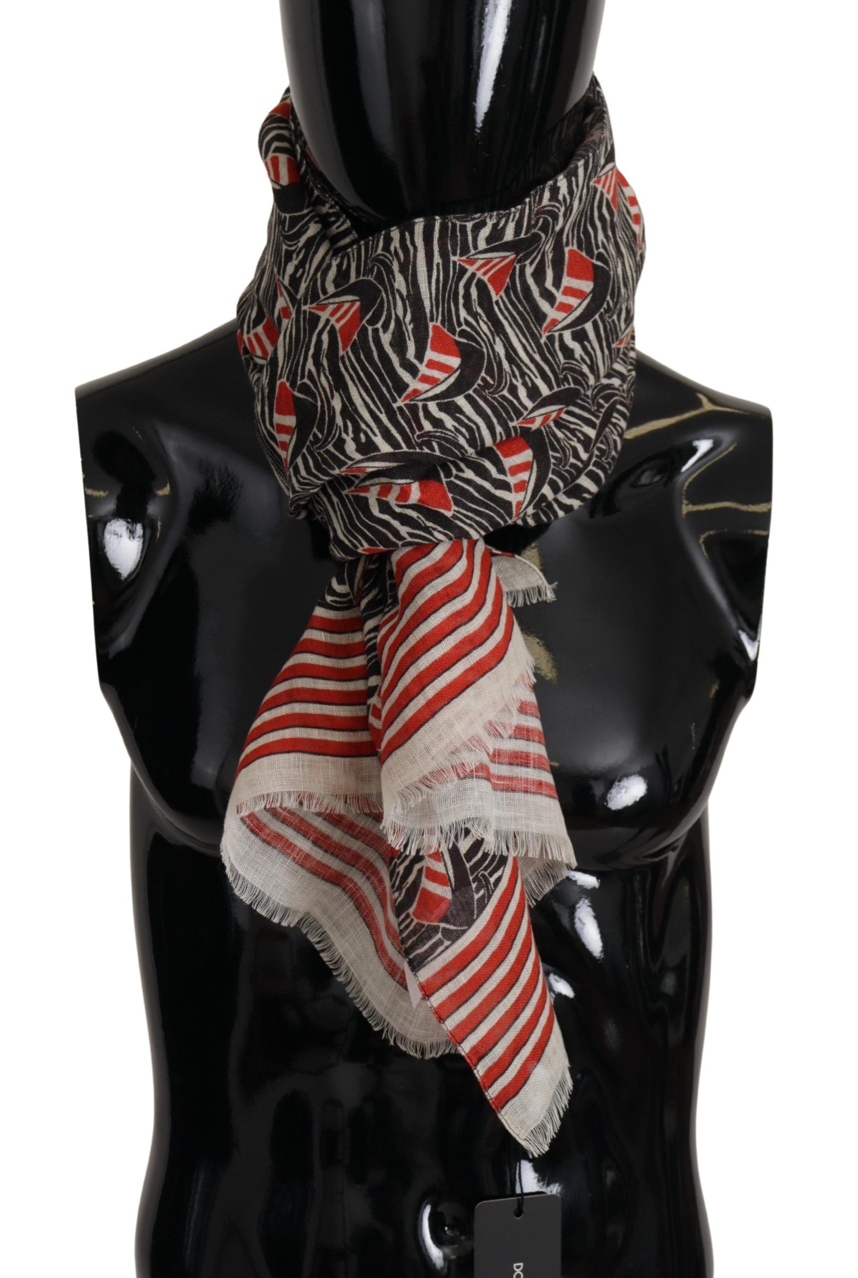 Dolce & Gabbana Elegant Striped Linen Men's Scarf - KALAJ