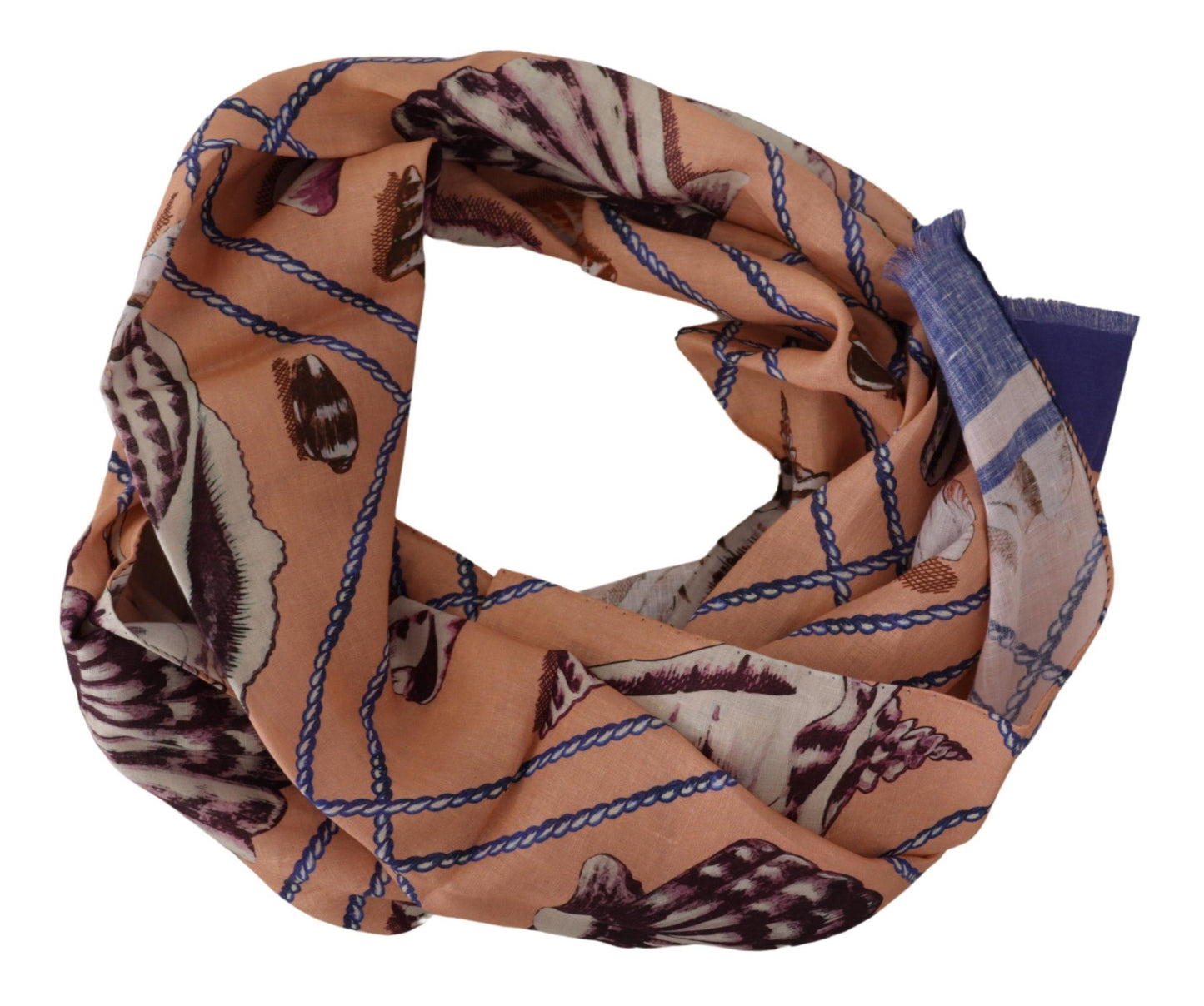 Dolce & Gabbana Multicolor Seashell Linen Scarf for Men - KALAJ