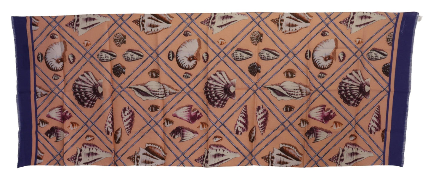 Dolce & Gabbana Multicolor Seashell Linen Scarf for Men - KALAJ