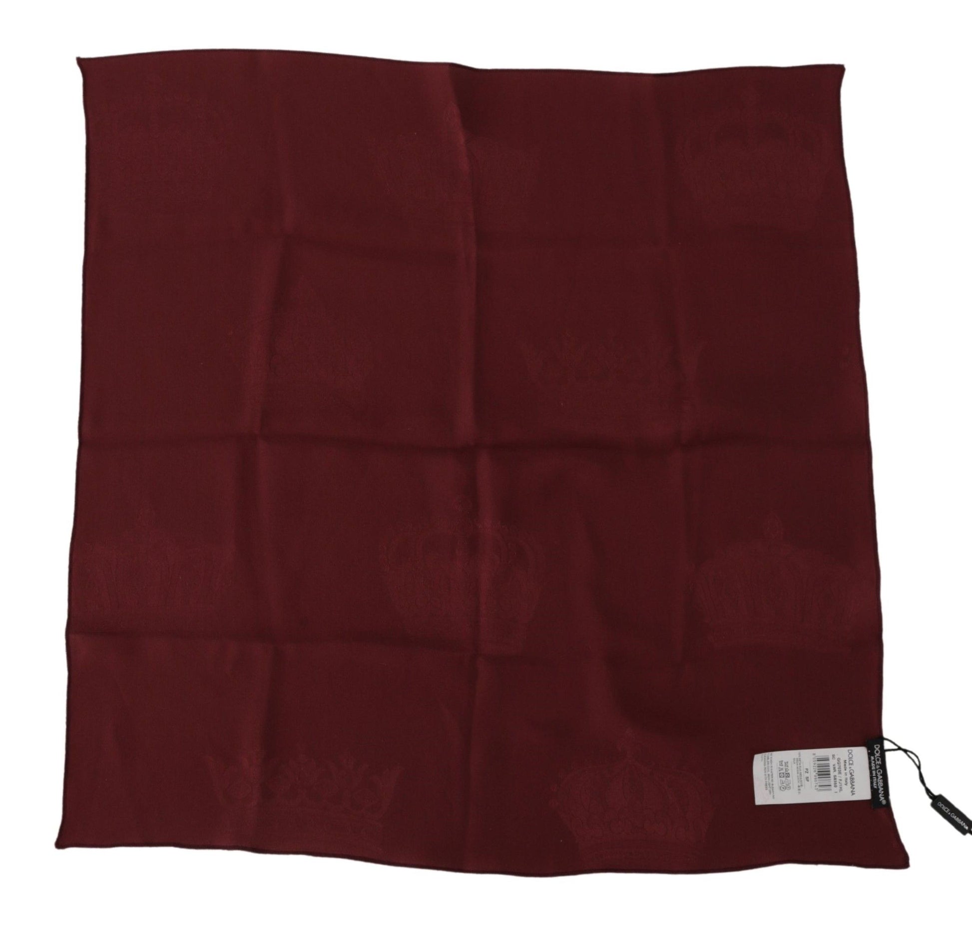 Dolce & Gabbana Elegant Red Silk Square Scarf Wrap - KALAJ