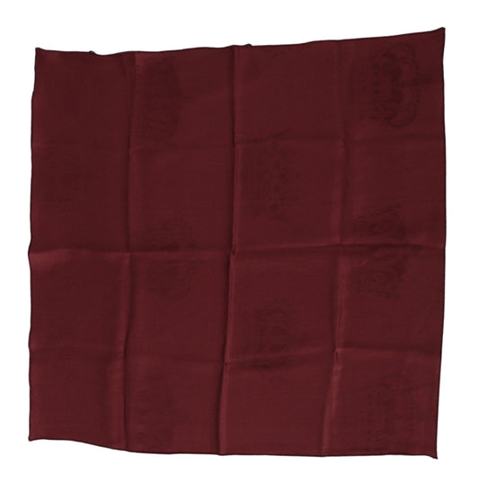 Dolce & Gabbana Elegant Red Silk Square Scarf Wrap - KALAJ