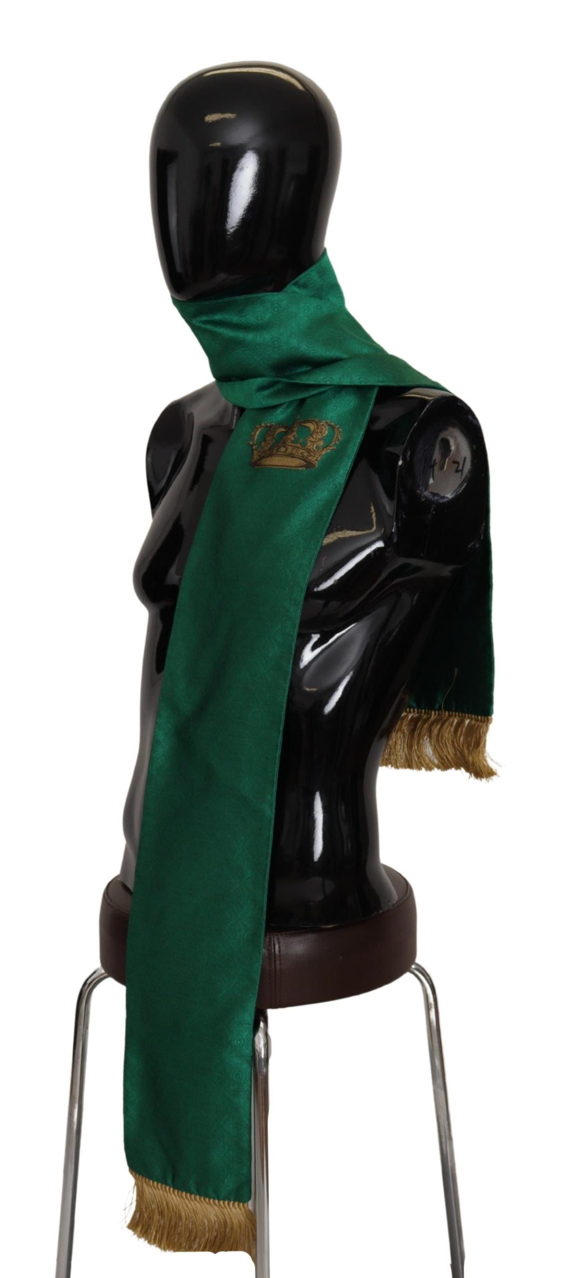 Dolce & Gabbana Elegant Green Silk Blend Men's Scarf - KALAJ