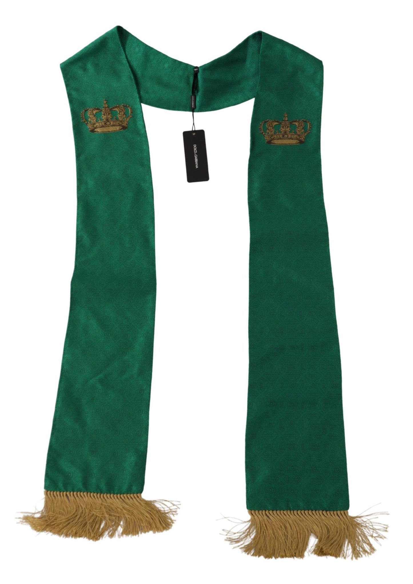 Dolce & Gabbana Elegant Green Silk Blend Men's Scarf - KALAJ