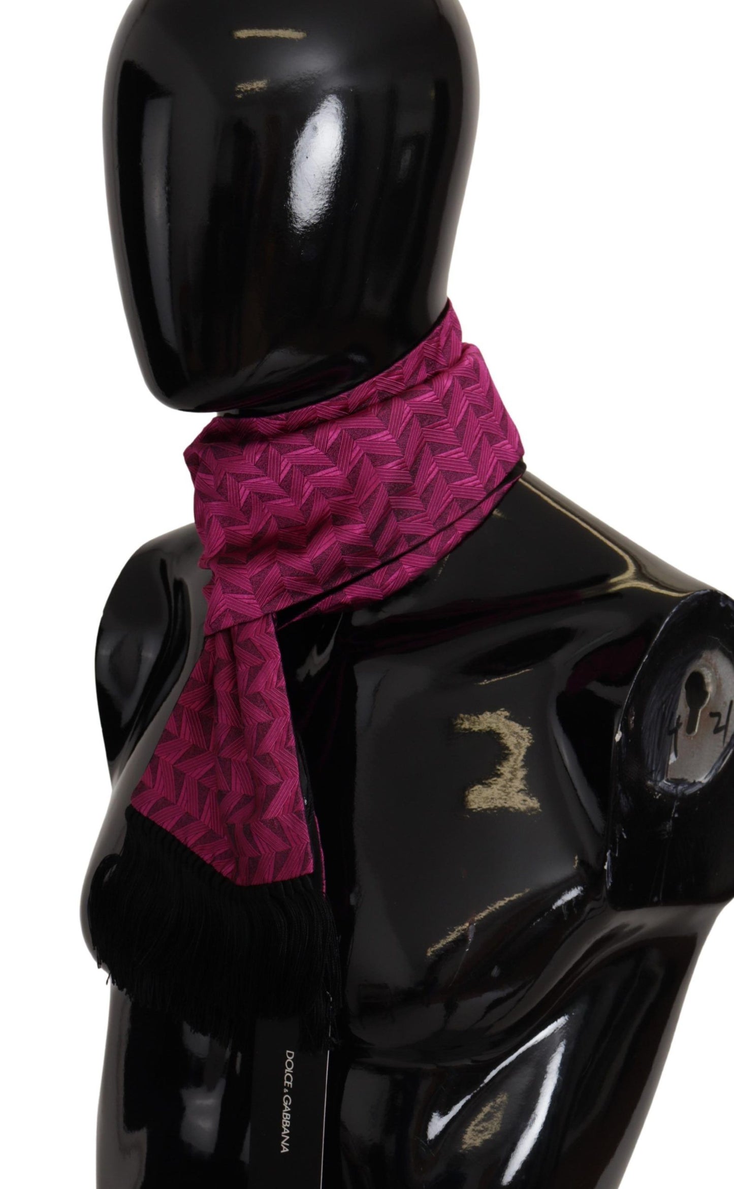 Dolce & Gabbana Elegant Magenta Silk Men's Scarf Wrap - KALAJ