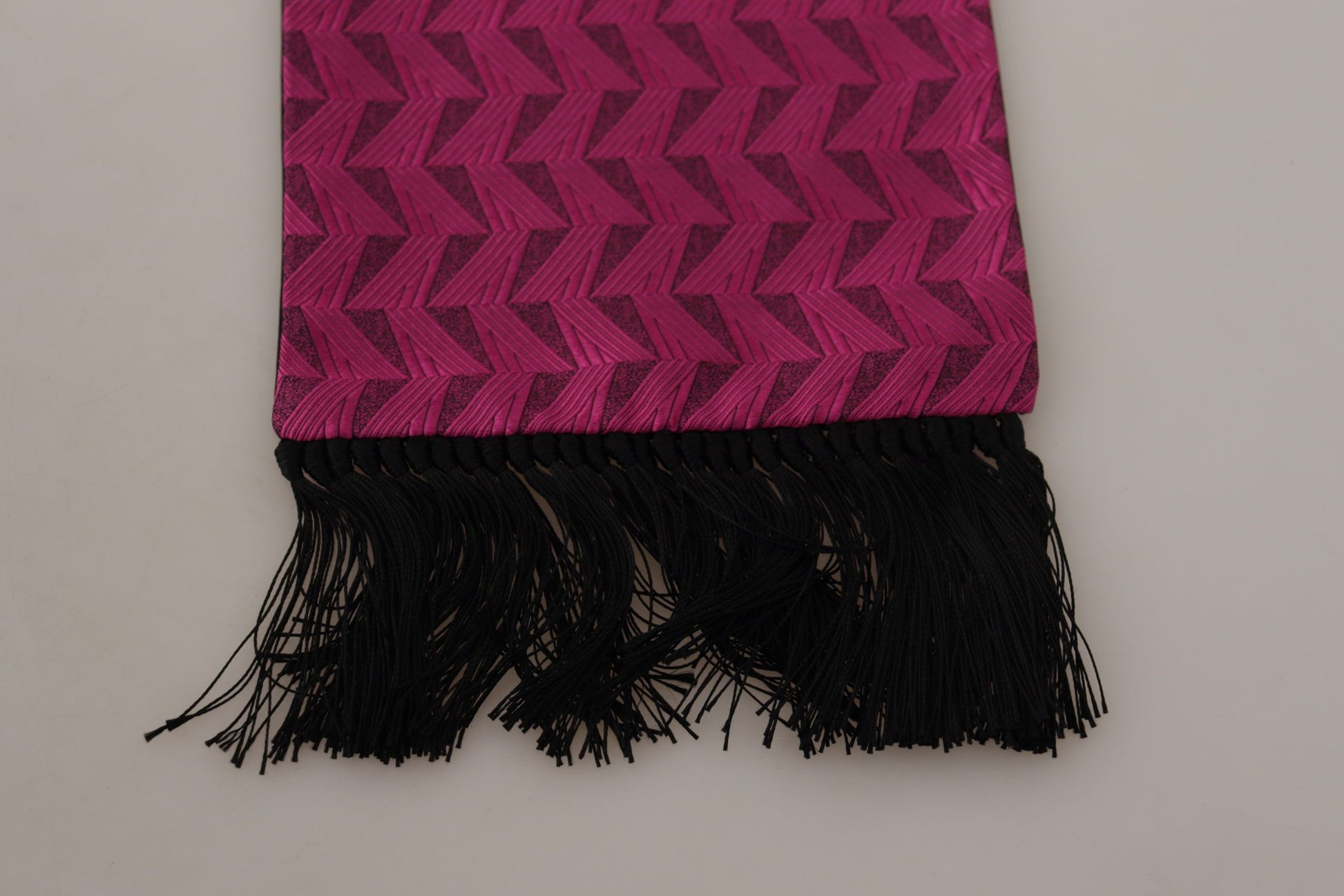 Dolce & Gabbana Elegant Magenta Silk Men's Scarf Wrap - KALAJ