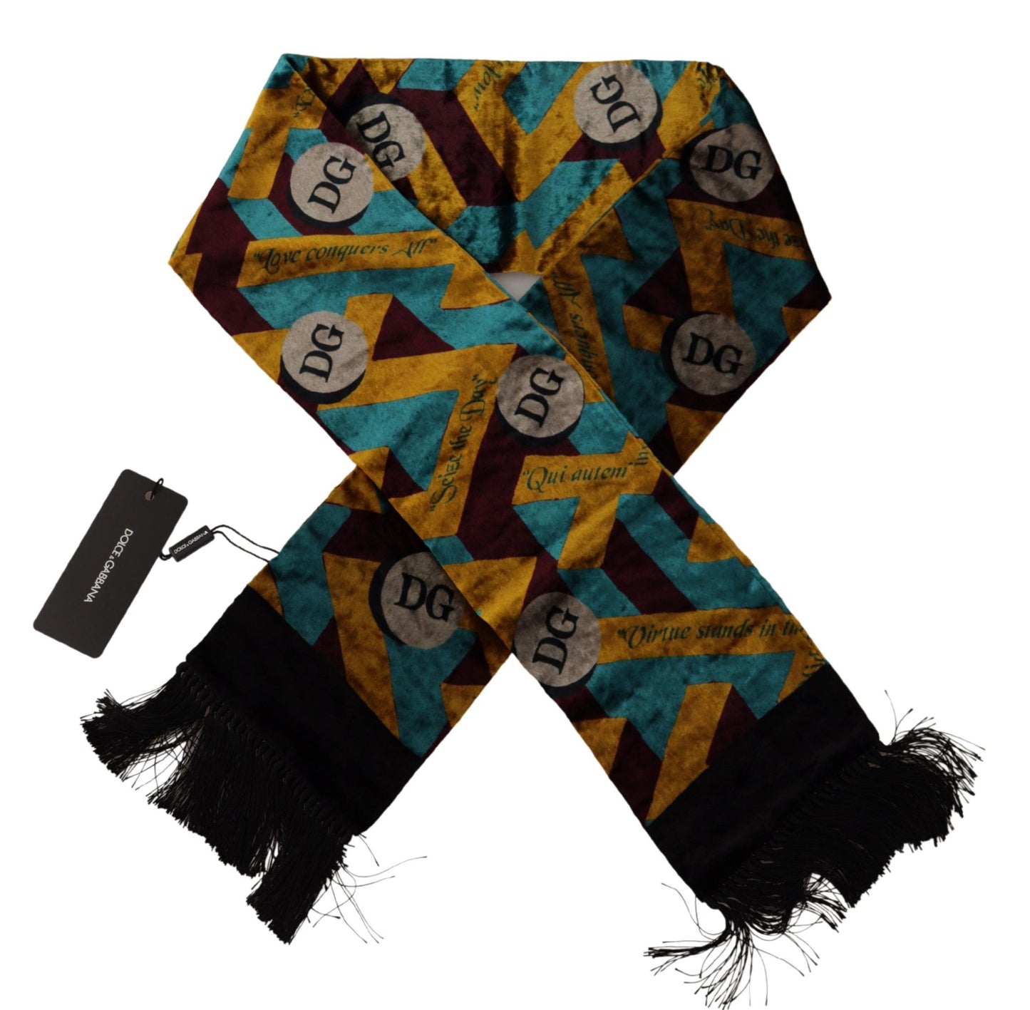 Dolce & Gabbana Elegant Multicolor Silk Blend Men's Scarf - KALAJ