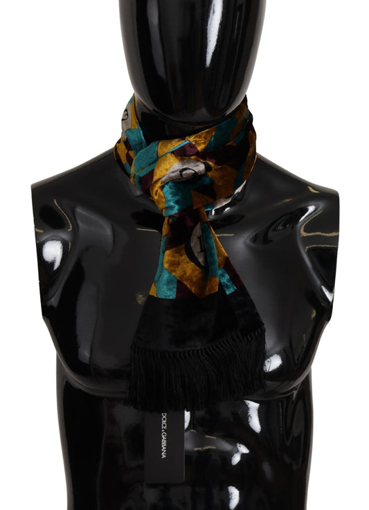 Dolce & Gabbana Elegant Multicolor Silk Blend Men's Scarf - KALAJ