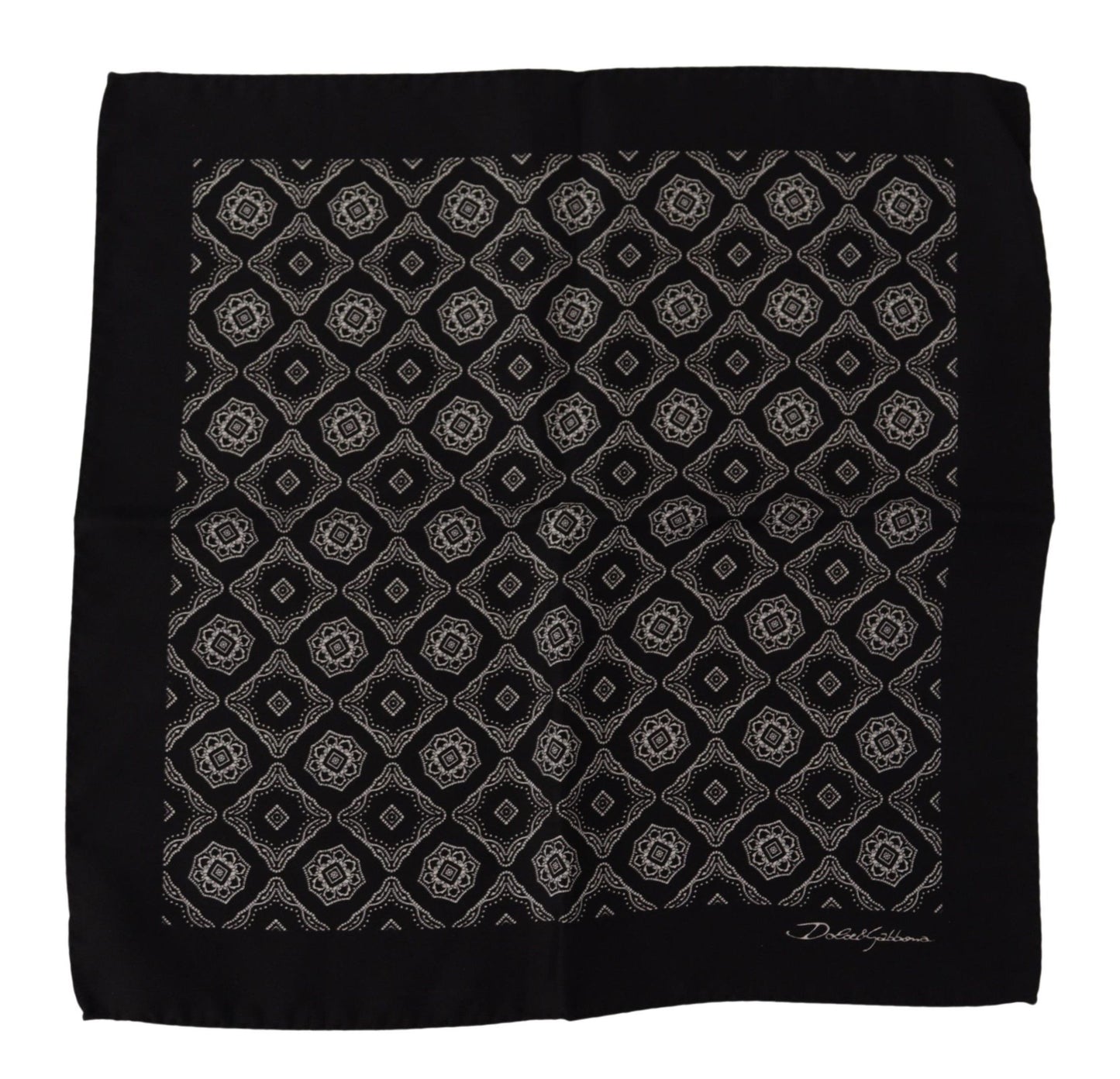 Dolce & Gabbana Elegant Geometric Silk Square Scarf - KALAJ