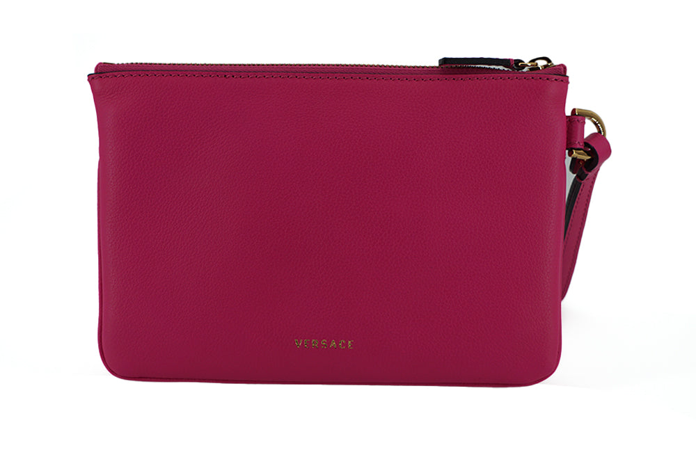 Versace Elegant Pink Leather Pouch Clutch - KALAJ