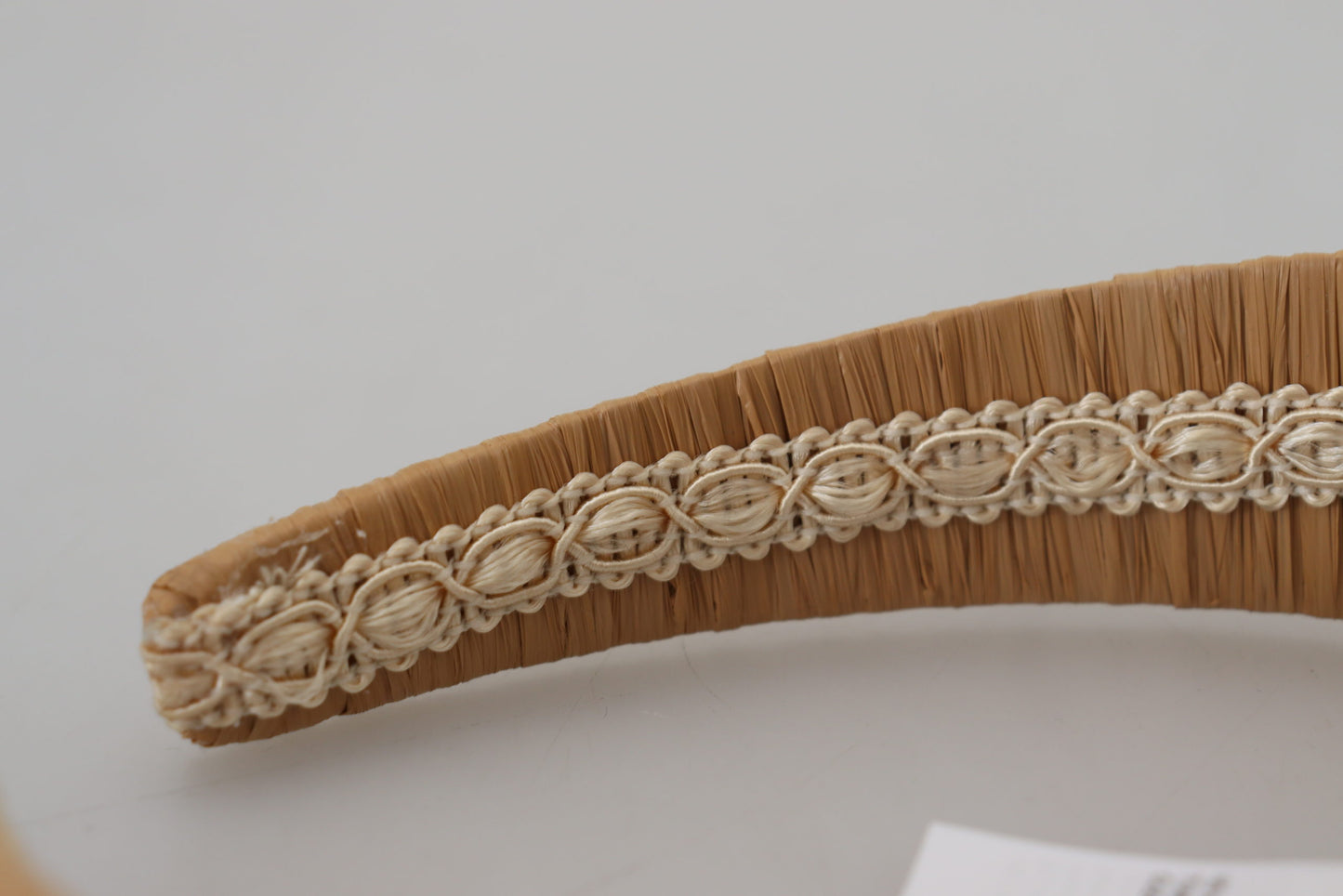 Dolce & Gabbana Exquisite Beige Viscose Diadem Headband - KALAJ