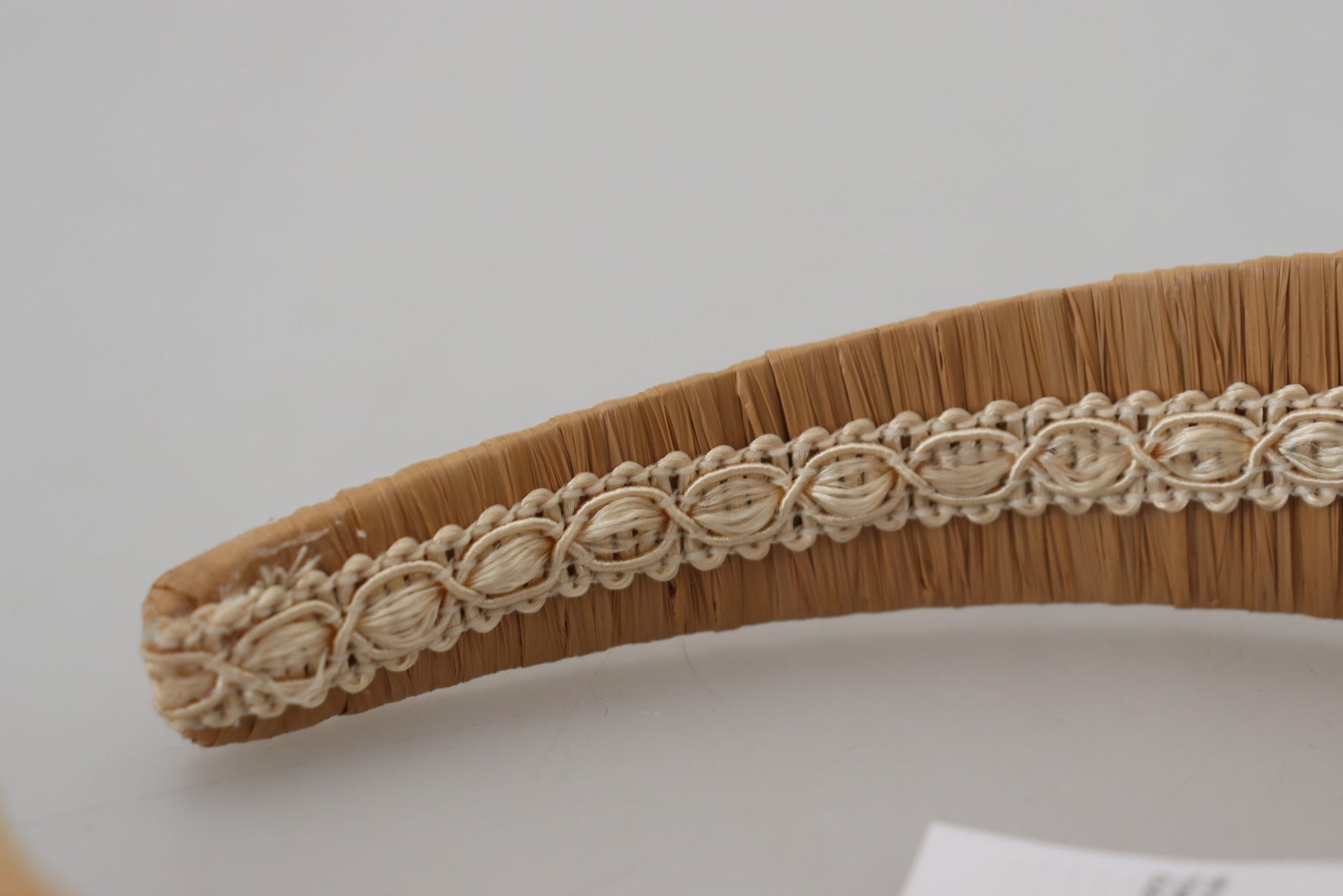 Dolce & Gabbana Exquisite Beige Viscose Diadem Headband - KALAJ