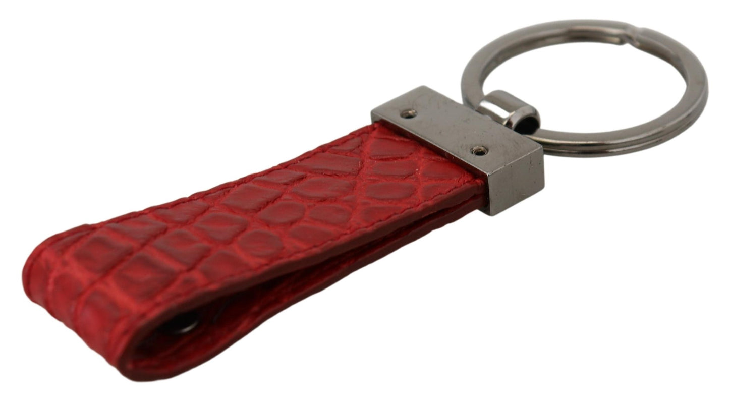 Dolce & Gabbana Chic Red Leather Keychain & Charm Accessory - KALAJ