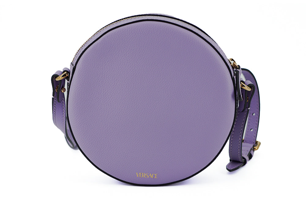 Versace Elegant Purple Round Shoulder Bag - KALAJ