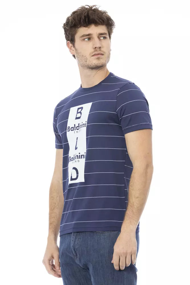 Baldinini Trend Blue Cotton Men T-Shirt