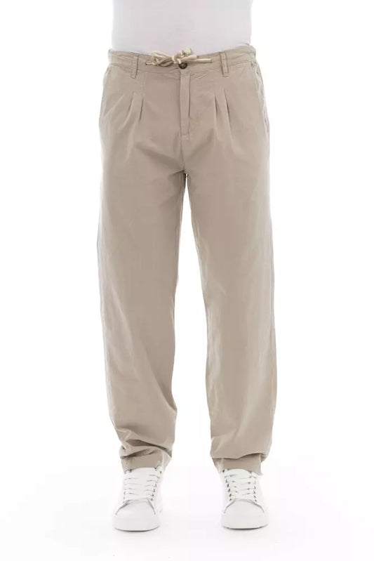 Baldinini Trend Beige Cotton Men Chino Trousers