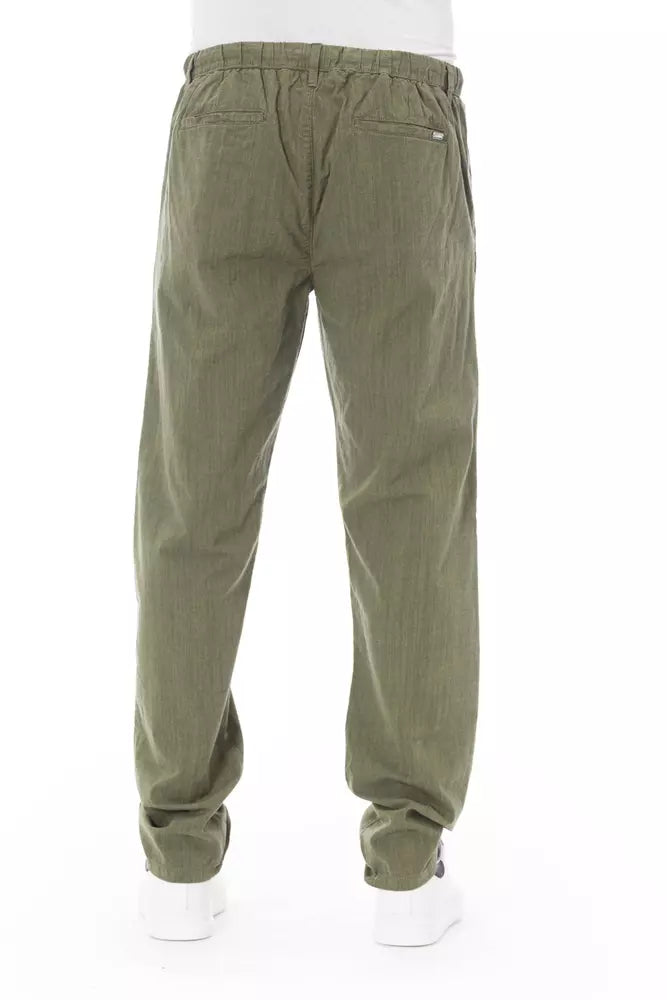 Baldinini Trend Army Cotton Men Chino Trousers