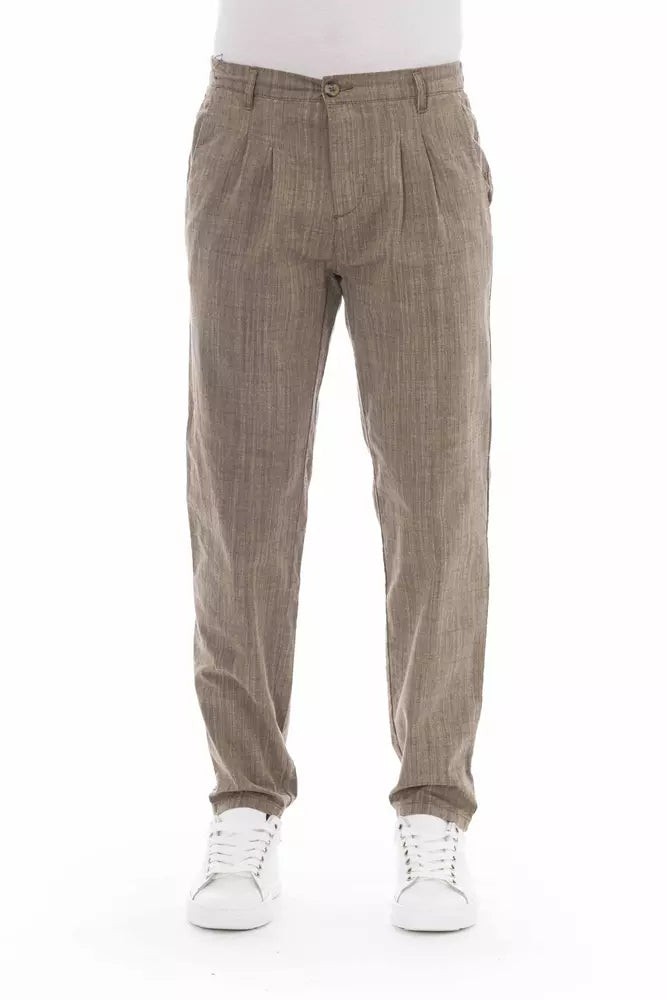 Baldinini Trend Beige Cotton Men Chino Pant