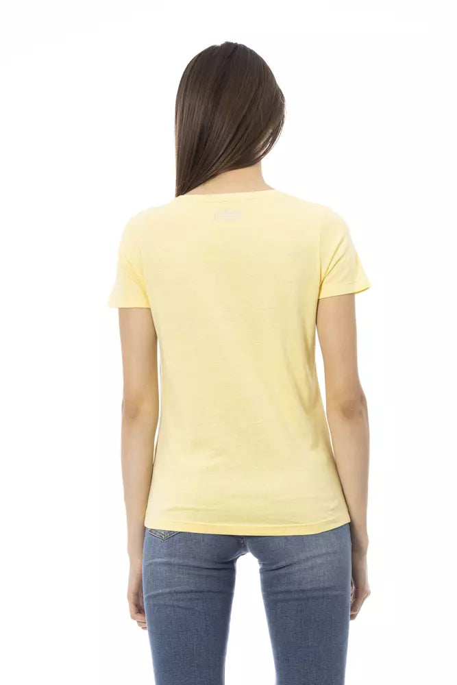 Trussardi Action Yellow Cotton Women's Top