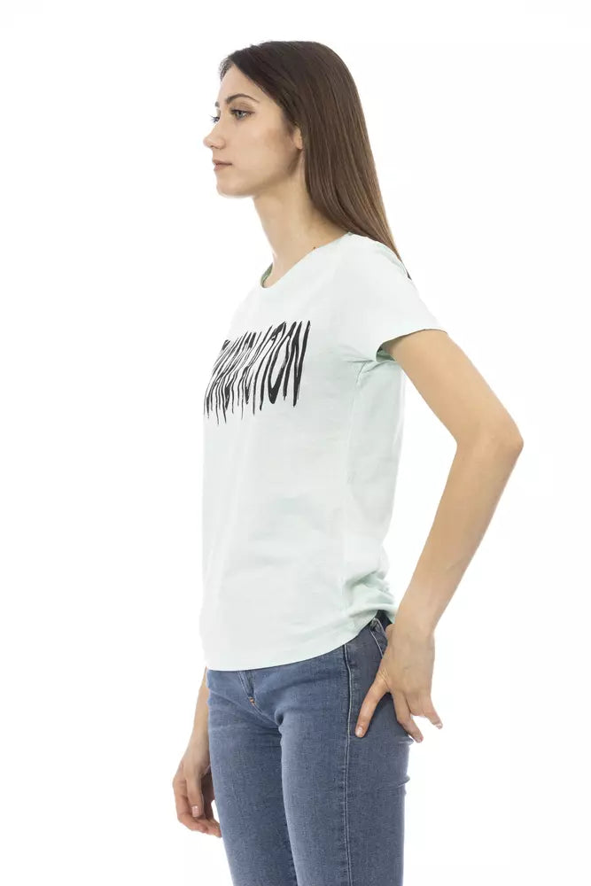 Trussardi Action Light Blue Cotton Women Top