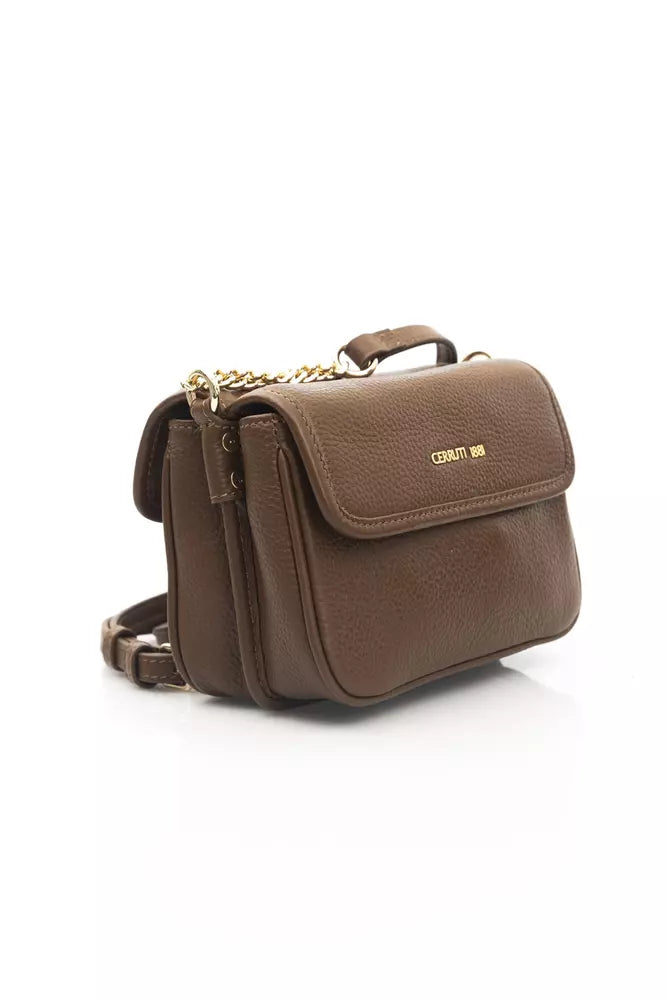 Cerruti 1881 Brown Leather Women Crossbody Bag - KALAJ