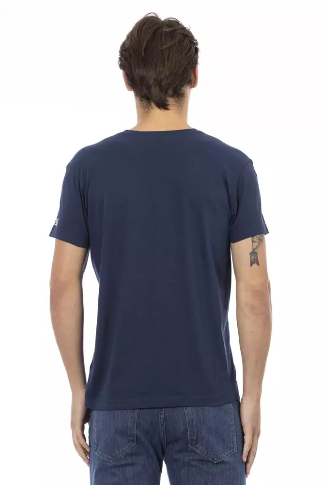 Trussardi Action Blue Cotton Men T-Shirt