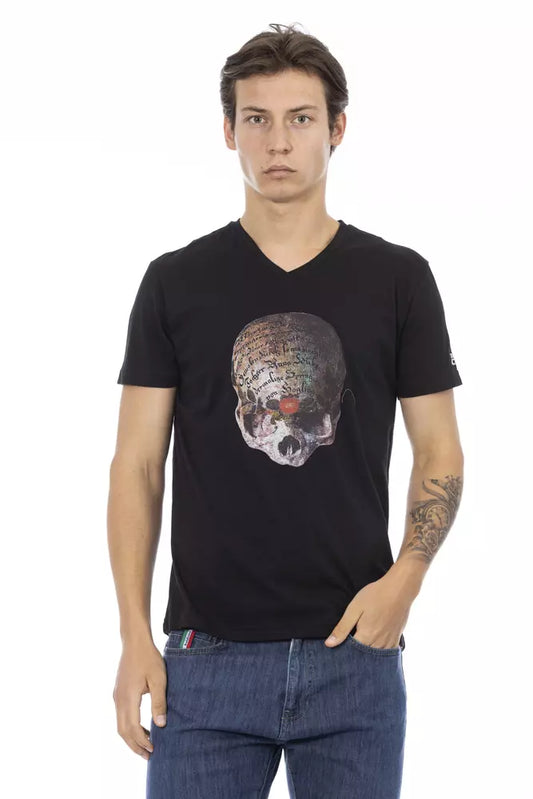 Trussardi Action Black Cotton Men T-Shirt