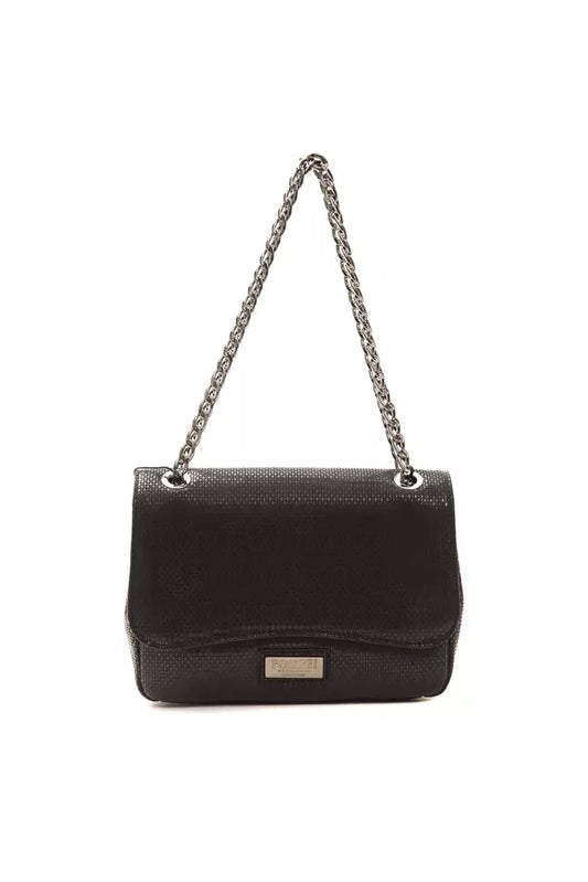 Pompei Donatella Black Leather Women Crossbody Bag - KALAJ