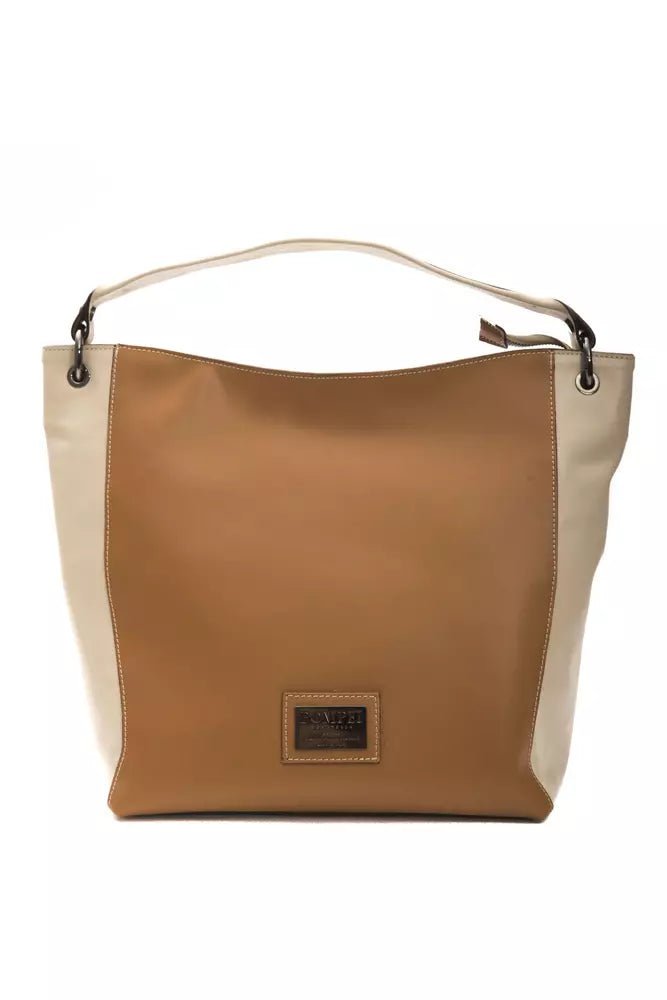 Pompei Donatella Brown Leather Women Shoulder Bag - KALAJ