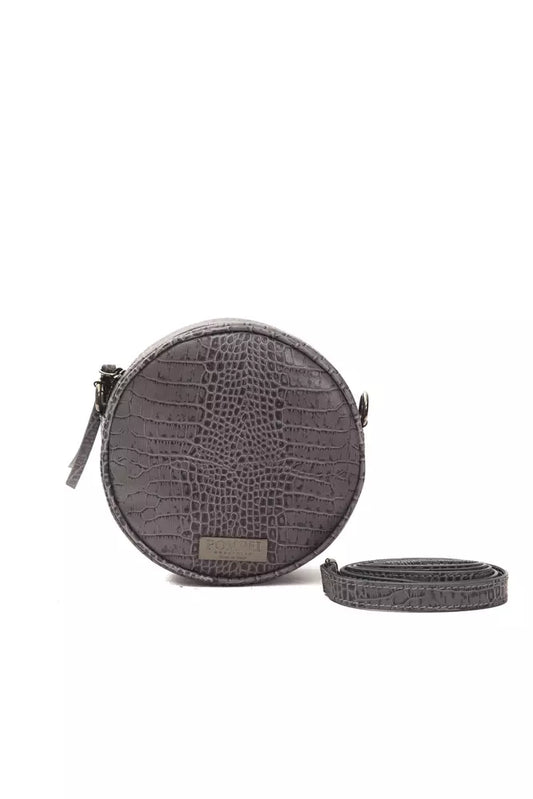 Pompei Donatella Gray Leather Women Crossbody Bag - KALAJ