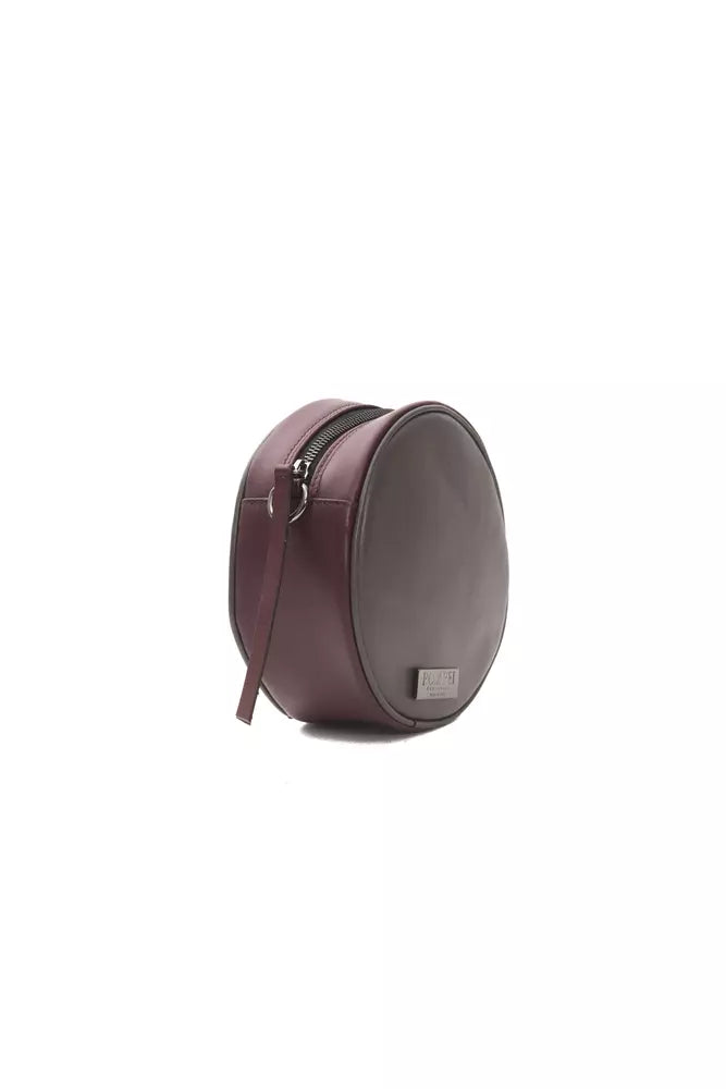 Pompei Donatella Burgundy Leather Women Crossbody - KALAJ