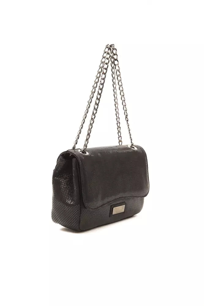 Pompei Donatella Black Leather Women Crossbody Bag - KALAJ