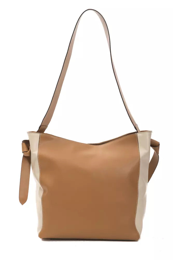 Pompei Donatella Brown Leather Women Shoulder Bag - KALAJ