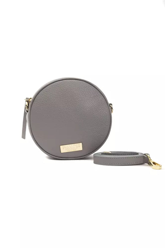 Pompei Donatella Gray Leather Women Crossbody Bag - KALAJ