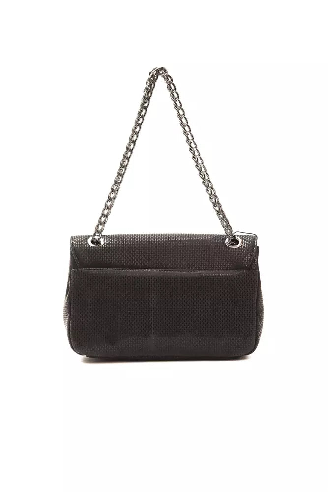 Pompei Donatella Black Leather Women Crossbody Bag - KALAJ