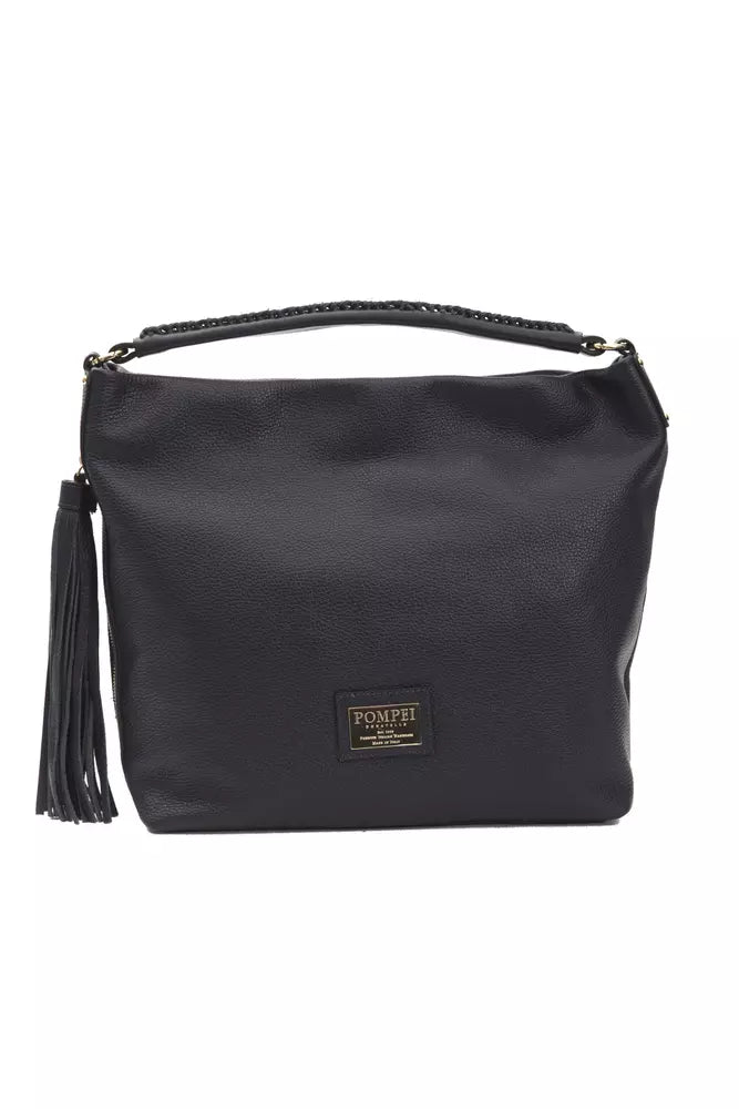 Pompei Donatella Gray Leather Women Shoulder Bag - KALAJ