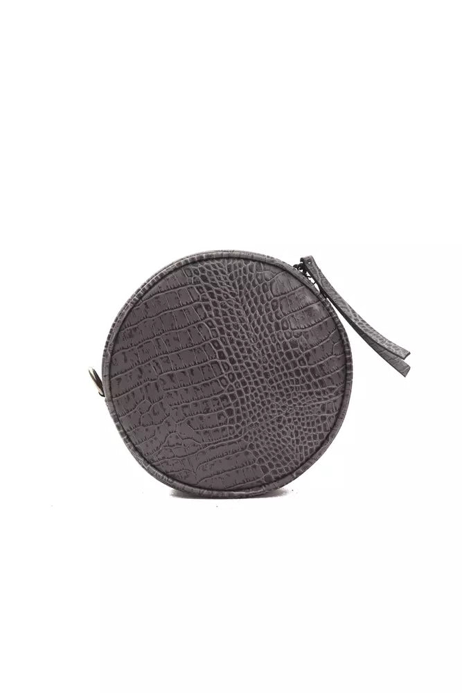 Pompei Donatella Gray Leather Women Crossbody Bag - KALAJ