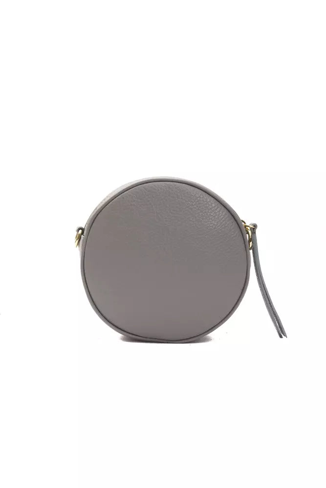 Pompei Donatella Gray Leather Women Crossbody Bag - KALAJ