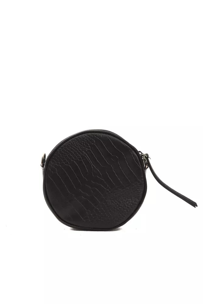 Pompei Donatella Black Leather Women Crossbody Bag - KALAJ