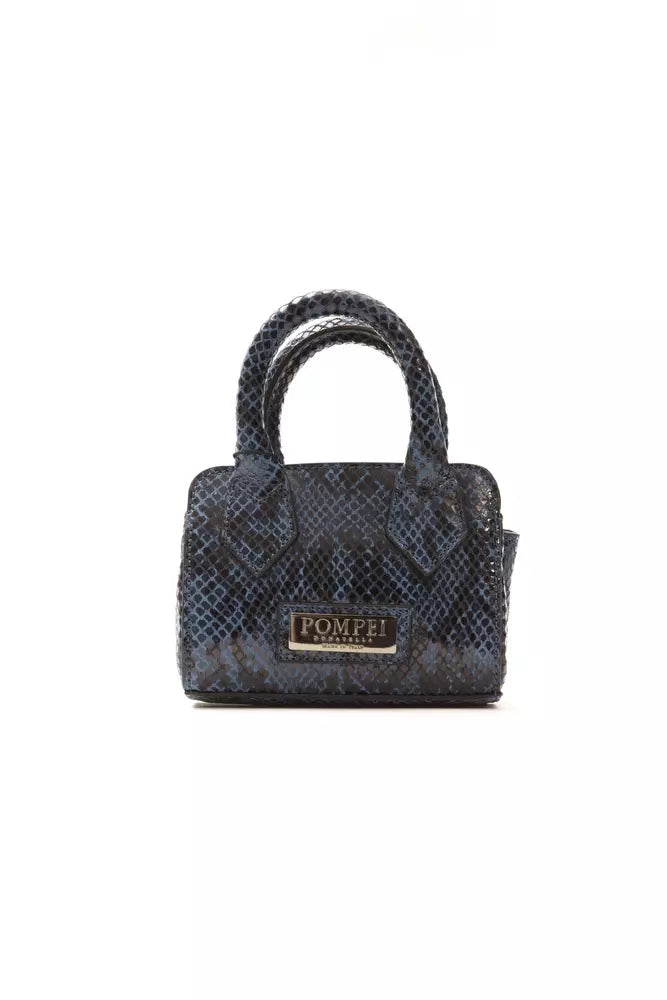 Pompei Donatella Blue Leather Women Handbag - KALAJ