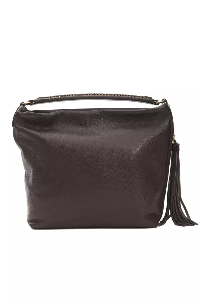 Pompei Donatella Brown Leather Women Shoulder Bag - KALAJ