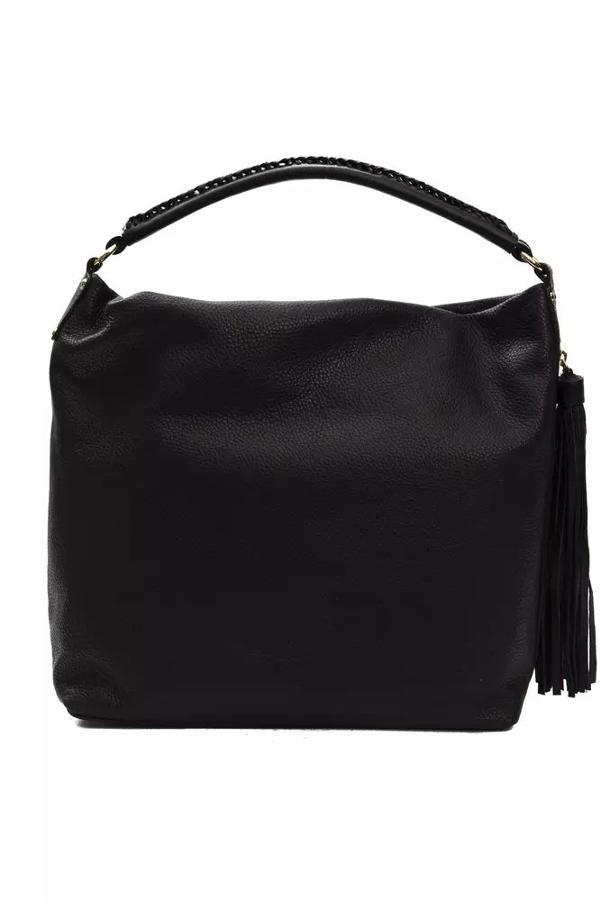 Pompei Donatella Black Leather Women Shoulder Bag - KALAJ