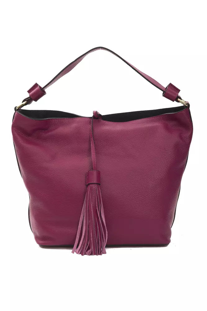 Pompei Donatella Burgundy Leather Women Shoulder Bag - KALAJ